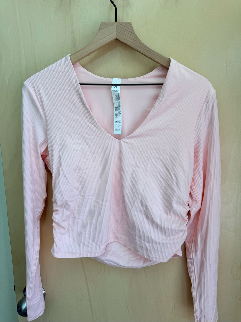lululemon All It Takes Ribbed Nulu V-Neck in Strawberry Milkshake